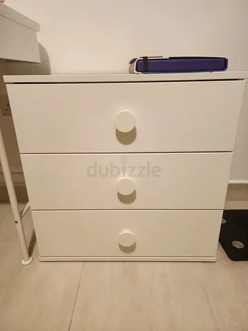 White 3-Drawer Chest / Dresser - Compact and Clean