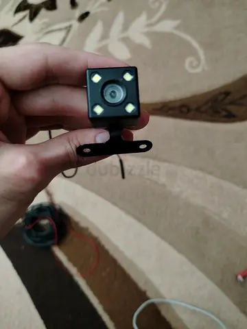 Compact square camera with 4 LED night lights — small CCTV/backup camera