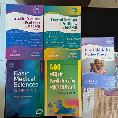 Set of Paediatrics MRCPCH and Basic Medical Sciences Exam Books (5 titles)