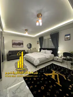 A luxurious, newly available studio with a separate kitchen and an open view. Fully furnished ✨ Aj
