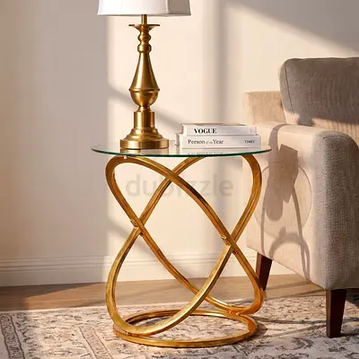 New Carlton NXT Glass End Table - Gold