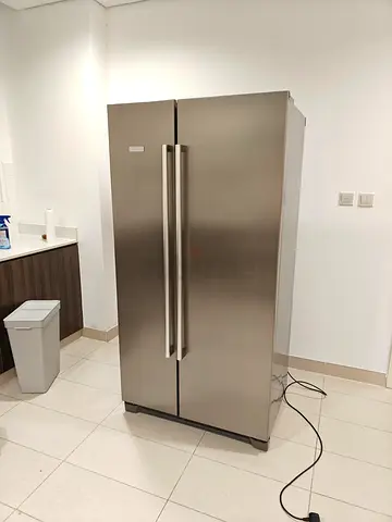 Siemens Stainless Steel Side-by-Side Refrigerator - Good Condition