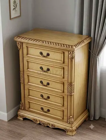 Classic 5 drawer wooden chest