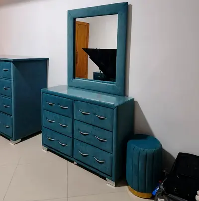 Luxury Velvet Dresser with Mirror & Stool | Brand New | Fully Custom Made |