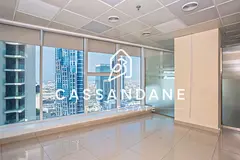 High Floor Corner Office | Business Bay View | 3 Parkings | Fitted