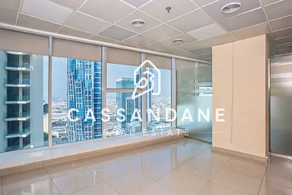 High Floor Corner Office | Business Bay View | 3 Parkings | Fitted