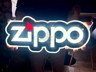 Illuminated Zippo Logo Neon Sign - Lighted Collectible Display