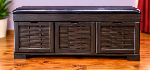 Danube Home Ariston Shoe Rack with Seating Cushion Wenge- For sale