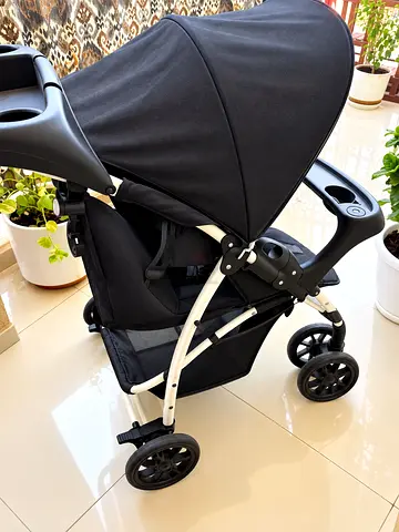 Lightweight Black Baby Stroller - Good Condition