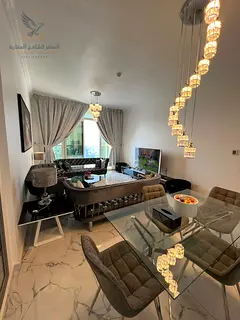 Super-deluxe furnished 3-bedroom apartment with living room in Al Waha Tower, Al Rashidiya 1, Ajman
