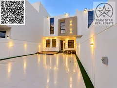 Luxury villa for rent, first occupancy, in Al Yasmin area, 5 bedrooms with wardrobes