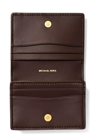 MK Small Bryant Compact Wallet in Pebbled Leather