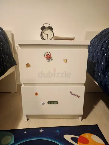 White children's bedside table / nightstand in good condition