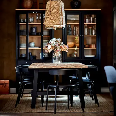 IKEA dining table + 6 chairs