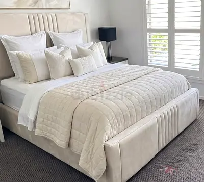 Beige colour 200*200 super king size strong Bed