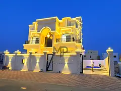 Luxury villa with pool for sale in Al Helio 2 – Ajman | 5 bedrooms + majlis + 2 living rooms + roo