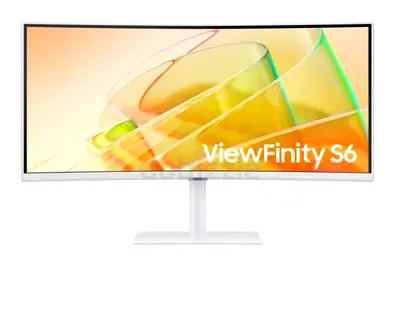 Samsung ViewFinity S6 34 inch Curved UWQHD Monitor - 100Hz - White S65TC
