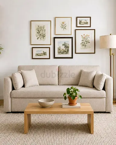 New begei color convertible sofa com bed 2 seater