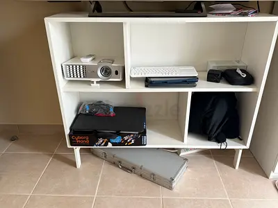 White shelves storage unit