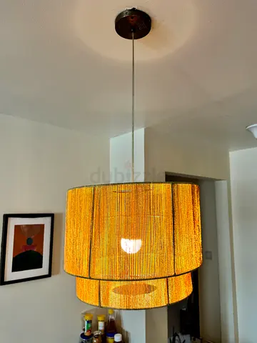 Woven Pendant Ceiling Lamp - Natural Fiber Shade