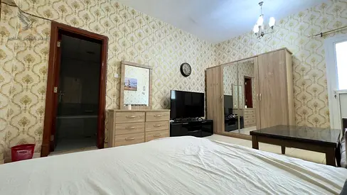 Furnished studio apartment for rent in Ajman, Orient Towers, on Al Mina Street, with a large area,