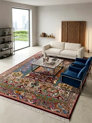 Large Traditional Persian-Style Area Rug - Excellent Condition , garden of paradise handmade carpet