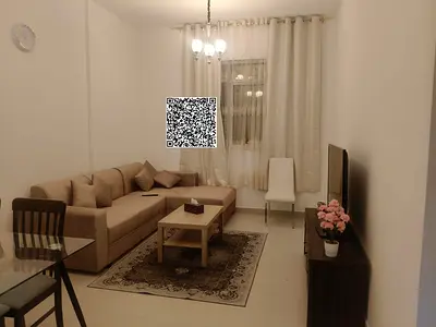 شقة مفروشة (غرفة وصالة) للإيجار في قرية الأميرة، عجمان