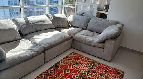 Almost brand new Condition Pan __ Pianca feather 🪶 filled Sofa
