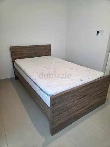 Single Wooden Bed Frame with Mattress - Good Condition