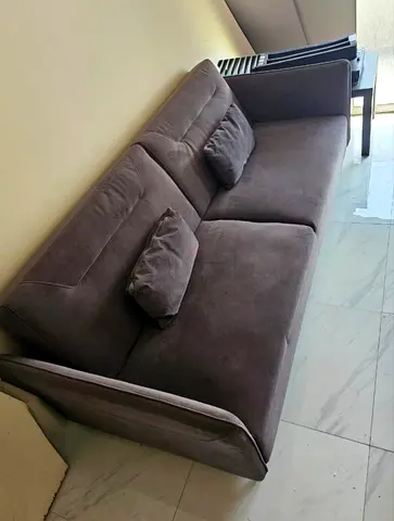 3-seater grey fabric sofa in good condition