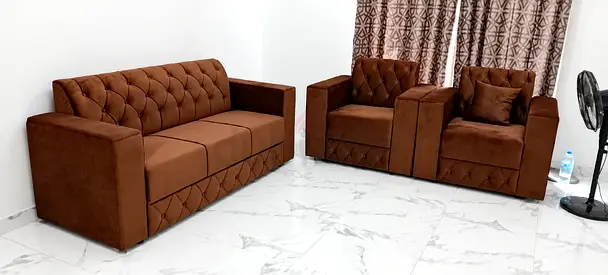 Get the best offer for brand new 5 seater brown color sofa