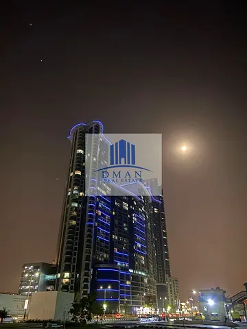 Super-deluxe furnished apartment for rent in Ajman Corniche Tower, with a direct sea view.