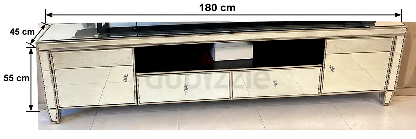 Mirrored TV Cabinet and TV stand