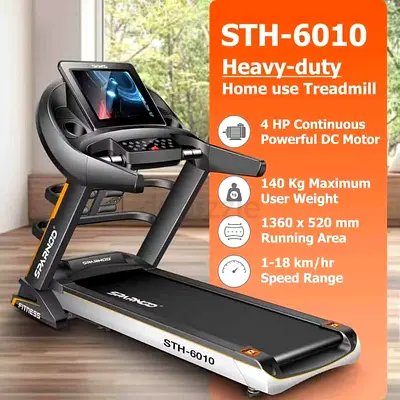 Used STH-6010 Heavy-duty Treadmill - 4 HP, 140kg Capacity
