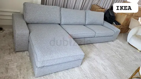 Perfect condition IKEA Kivik L Shape Sofa light gray color