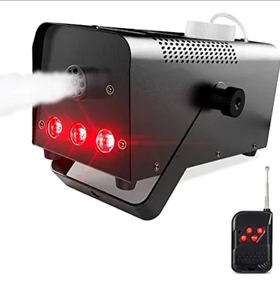 Compact Fog/Smoke Machine with Remote and LED Lights - Portable Party Fogger. New. Unused. AED 130.