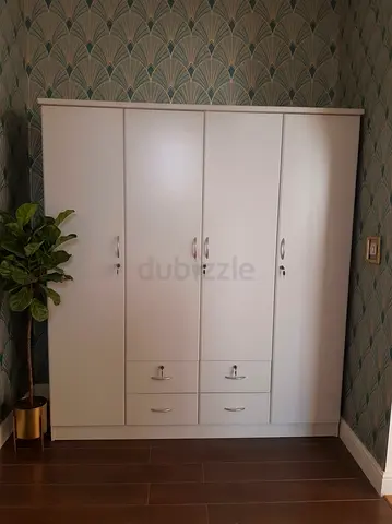 White 4-door Wardrobe with Drawers - brand new
