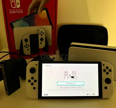 Nintendo Switch OLED White with Dock, Joy-Cons and Accessories