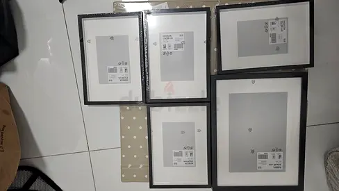 Brand New Set of 5 Black Photo Frames (IKEA ) - Various Sizes