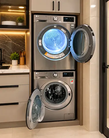 LG 9 kg washer and 9 kg dryer separate set