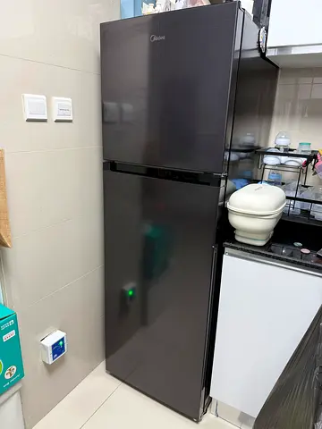 Midea Black Double Door Refrigerator - Good Working Condition