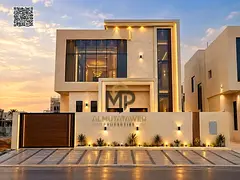 Elegant Villa for Sale in Al Helio 2 – Ajman. A villa featuring a sophisticated modern design, com