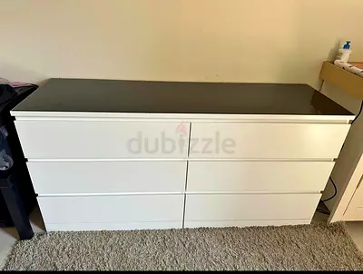 IKEA MALM CHESTER DRAWER WITH TOP MIRROR
