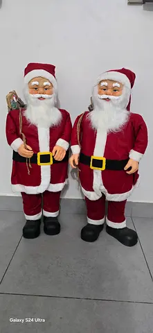 Pair of Life-Size Santa Claus Figures - Good Condition