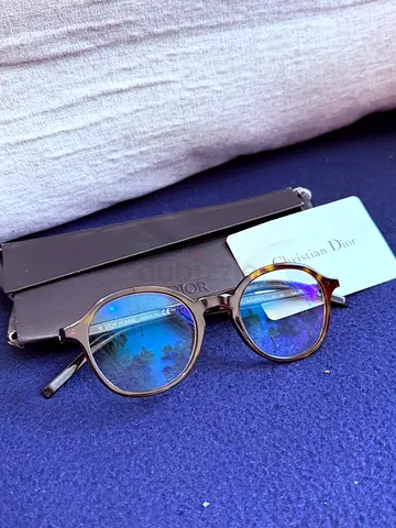 Christian Dior round frame optical glasses with case