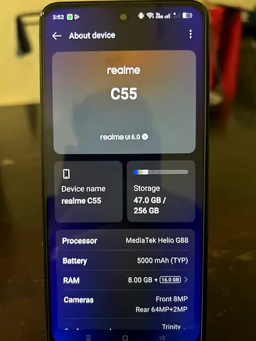 Realme C55 - 8GB RAM, 256GB, Dual SIM, Good Condition
