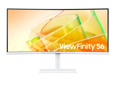Samsung ViewFinity S6 34 inch Curved UWQHD Monitor - 100Hz - White / Brand New-1 Year Warranty