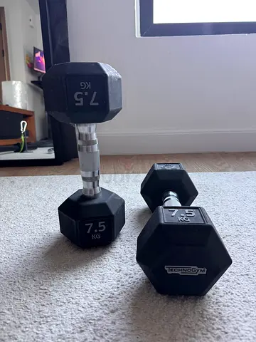 TECHNOGYM Pair of 7.5 kg Dumbbells -