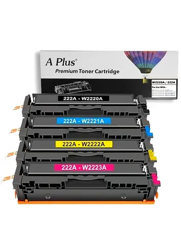 HP 222A/W2220A Toner Cartridges (CMYK) Set of 4 Compatible