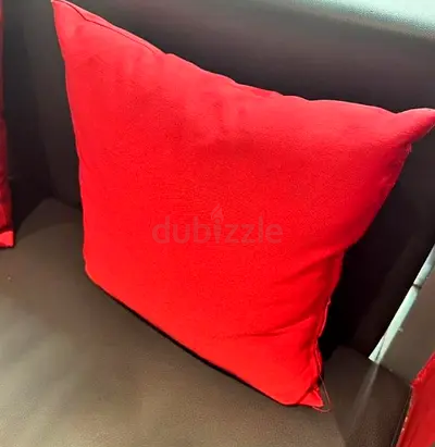 Set of Red Sofa Cushions - Good Condition
